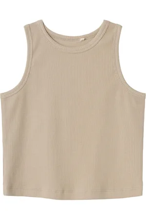 NAME IT Nkfnakal Sl Crop Top Noos Beige
