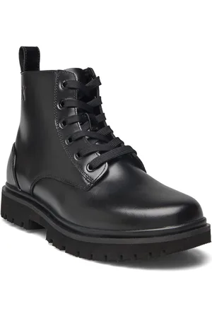Calvin Klein Eva Boot Mid Laceup Mg Lth Black