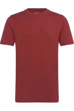 Lindbergh Mens Stretch Crew Neck Tee S/S Red
