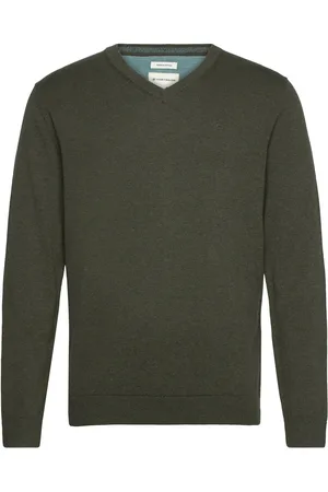 TOM TAILOR Basic V-Neck Knit Green