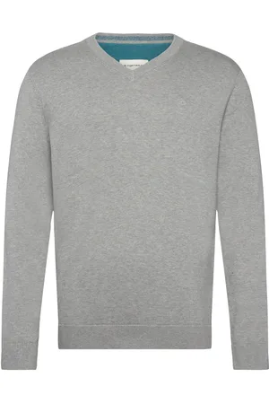 TOM TAILOR Basic V-Neck Knit Grey