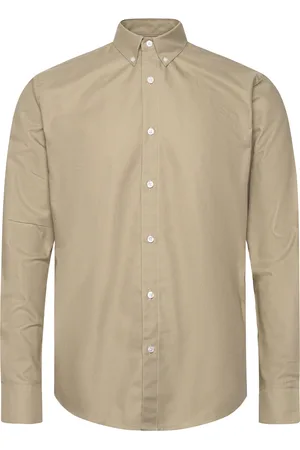 Mads Norgaard Cotton Oxford Sune Shirt Bd Beige