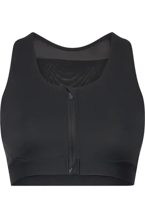 New Balance Nb Sleek Medium Support Pocket Zip Front Bra Black