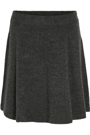 VILA Viheidi Hw Short Knit Skirt/Ka Grey
