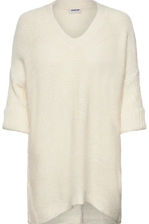 Noisy May Nmvera 3/4 Light V-Neck Knit Dd Cream