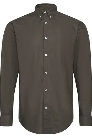 Mads Norgaard Cotton Oxford Sune Shirt Bd Brown