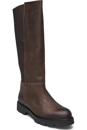 Bianco Biaothilia Knee High Elastic Boot Leather Brown