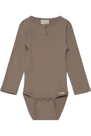 Minymo Body Ls Rib Brown