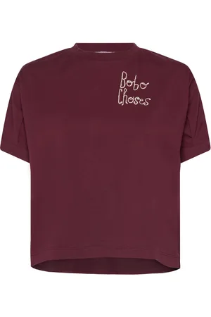 Bobo Choses Embroidery T-Shirt Burgundy