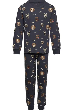Minymo Pyjamas Ls Set Aop Navy