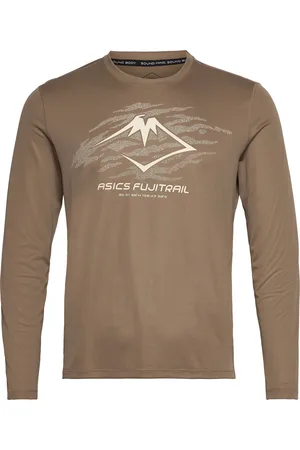 Asics Fujitrail Logo Ls Top Brown