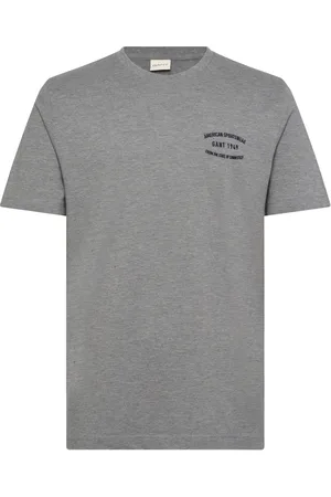GANT Small Graphic Pique Ss Tshirt Grey