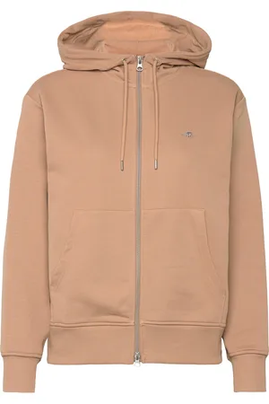 GANT Shield Zip Hoodie Beige