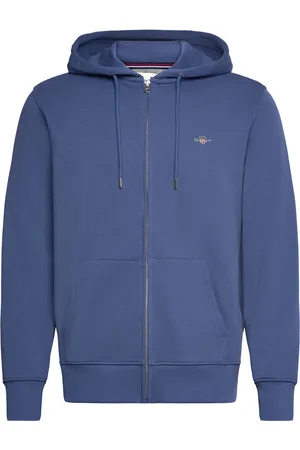 GANT Reg Shield Full Zip Hoodie Blue
