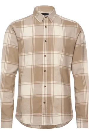 Only & Sons Onsgudmund Ls Checked Shirt Noos Beige
