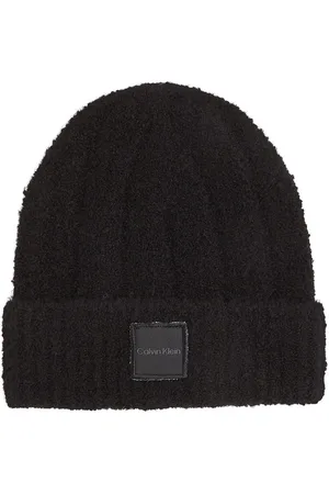 Calvin Klein Modern Patch Chunky Beanie Black