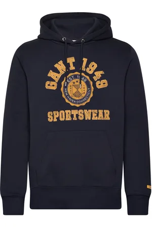 GANT Front Graphic Sweat Hoodie Navy