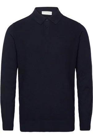 TOM TAILOR Cosy Structured Knit Polo Navy