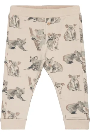 Minymo Pants Aop Sweat Beige