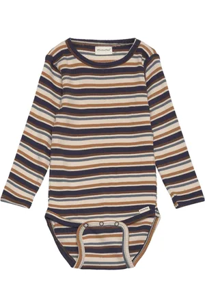 Minymo Body Ls Y/D Rib Patterned
