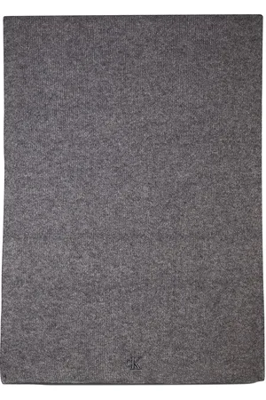 Calvin Klein Thick Embroidery Scarf Grey
