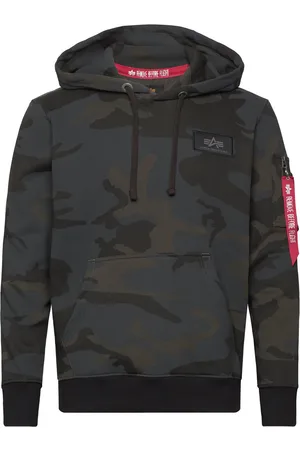 Alpha Industries Back Print Hoody Camo Patterned