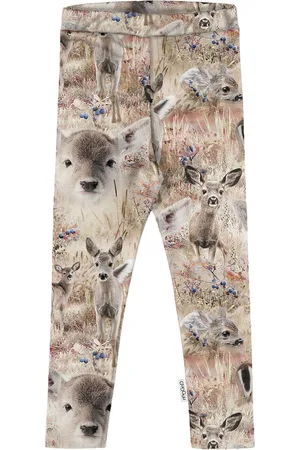 Gugguu Print Leggings Beige