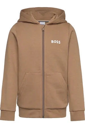 HUGO BOSS Hooded Cardigan Brown