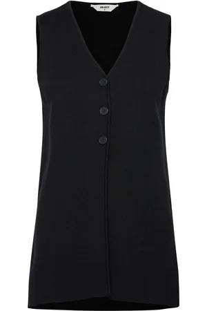 Object Objreynard Lo V-Neck Vest Div Black