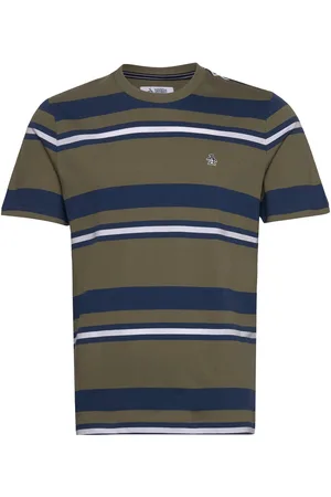 Original Penguin Jrsy Auto Stripe Tee Green