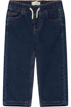 MANGO Drawstring Waist Jeans Blue