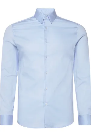 MANGO Super Slim-Fit Poplin Suit Shirt Blue