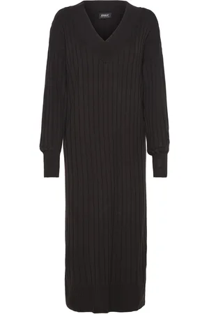 ONLY Olmnew Tessa L/S Midi V Dress Knt Black