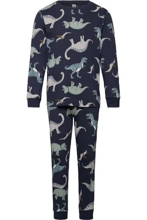 Lindex Pyjama Vehicle Dino Blue