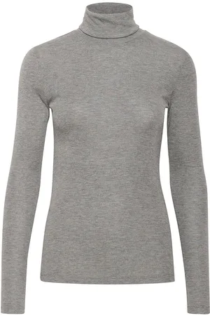 Kaffe Karonia Rollneck T-Shirt Grey