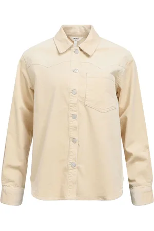 Object Objliva L/S Lo Corduroy Shirt 135 Beige