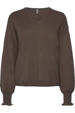 Culture Cuallida V-Neck Pullover Brown