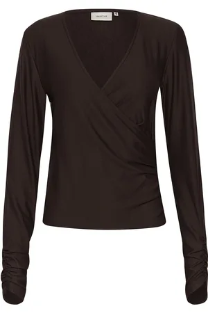 Gestuz Rifagz Wrap Top Brown
