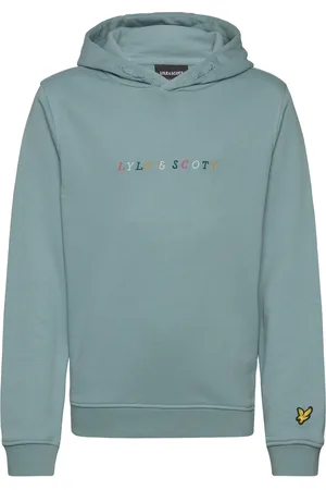 Lyle & Scott Multi Coloured Embroidery Hoodie Blue
