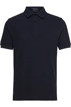 Fred Perry Open Waffle Polo Shirt Navy