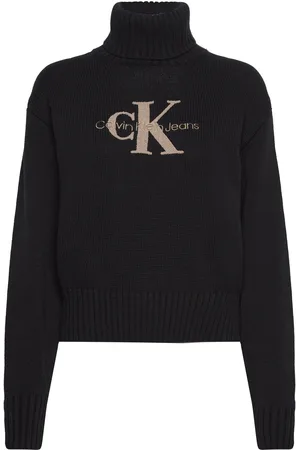 Calvin Klein Chenille Monologo Sweater Black