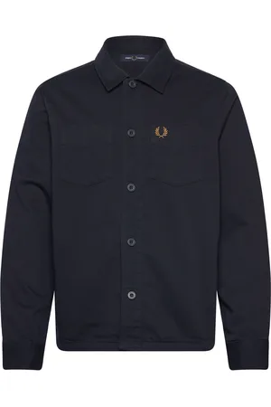 Fred Perry Twill Overshirt Navy