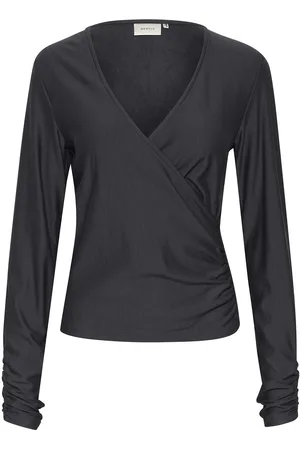 Gestuz Rifagz Wrap Top Grey
