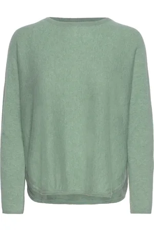 Davida Cashmere Curved Sweater Green