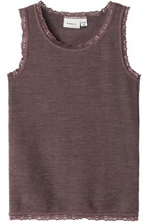 NAME IT Nmfwang Wool Needle Tank Top Brown