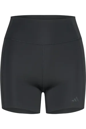 adidas Adidas Optime 4 Inch Raw Cut Hem Leggings Black