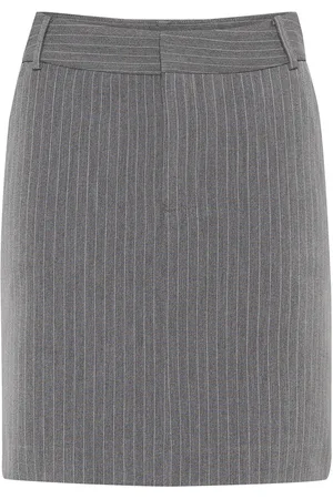 Gestuz Joellegz Mel. Pinstripe Mw Skirt Grey