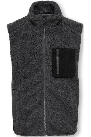 ONLY Kobarchie Teddy Vest Otw Grey