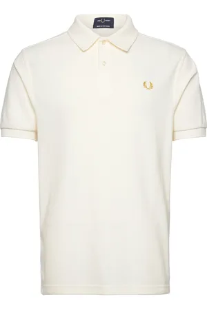 Fred Perry Open Waffle Polo Shirt Cream