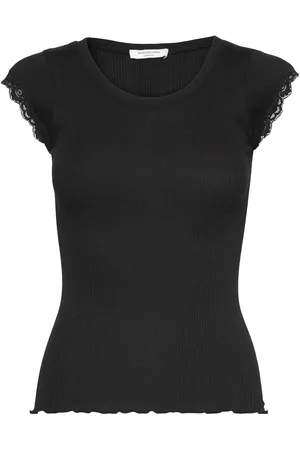 Rosemunde Short Sleeve Top W/ Lace Black
